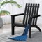 Patio Durable Acacia Wood Adirondack Lounge Armchair with Slatted High Backrest